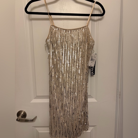 Trixxi Dresses & Skirts - Trixxi Beige Sequin Dress